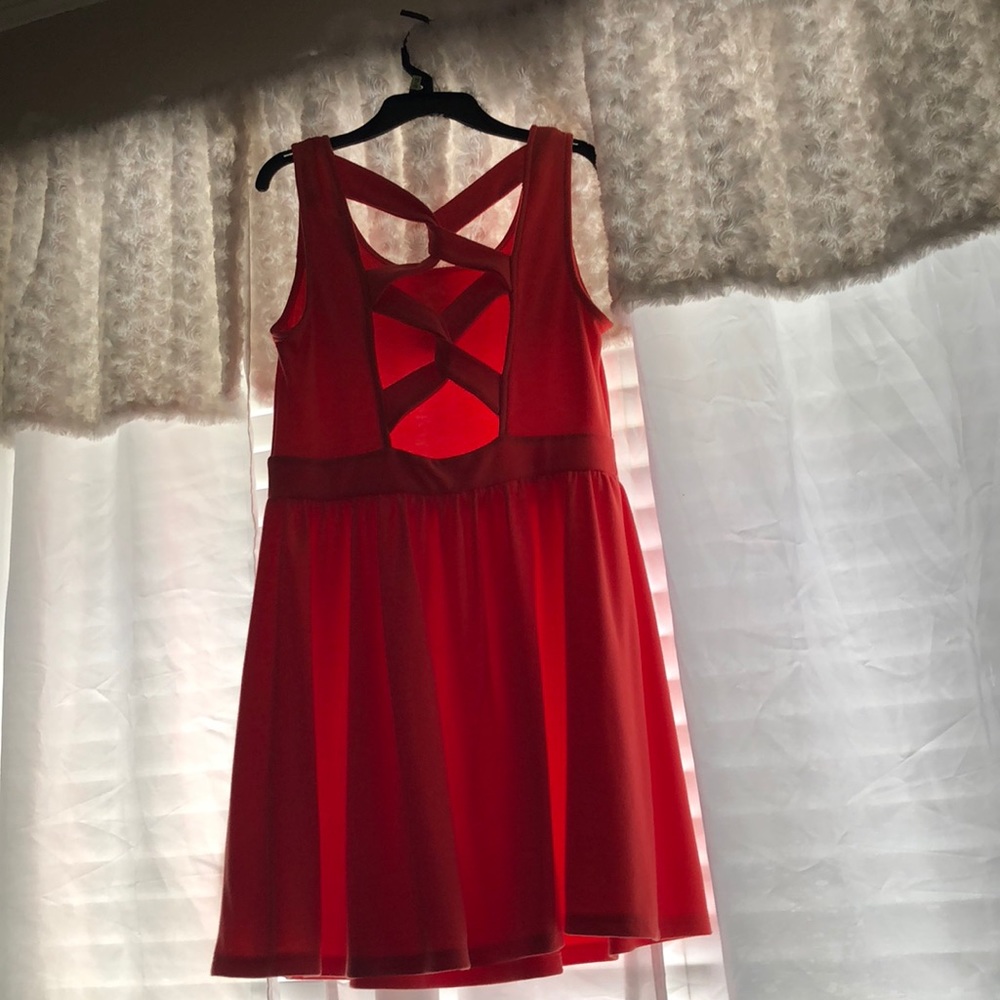 light orange dress